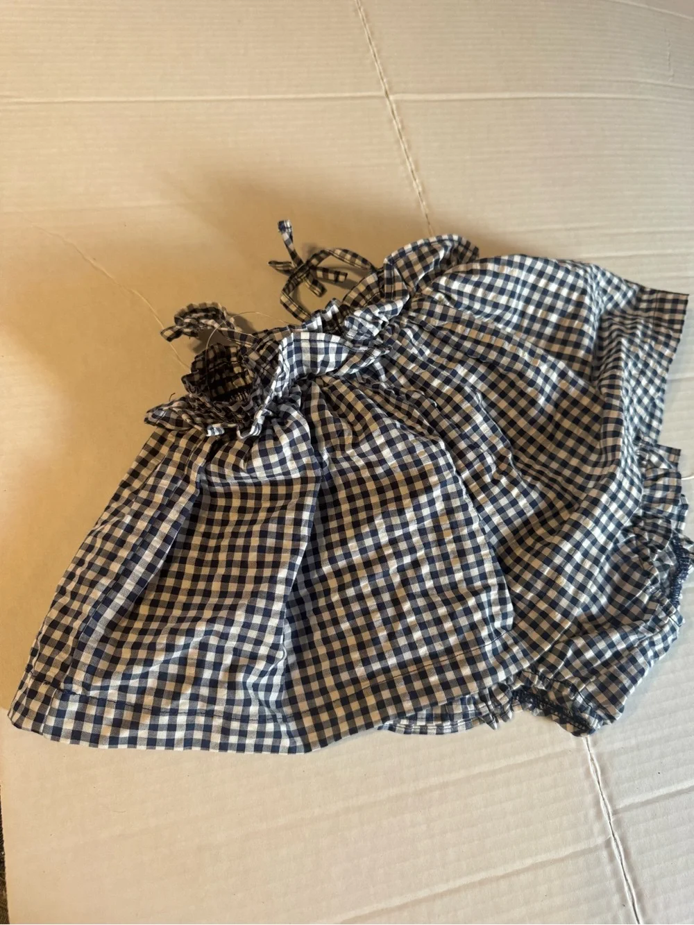Carter's Navy and White Gingham Infant Two-Piece Set